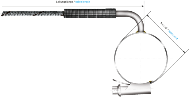 Pipe-clamp thermocouple