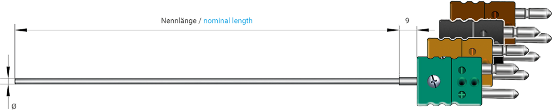 Mineral insulated thermocouple with thermo plug